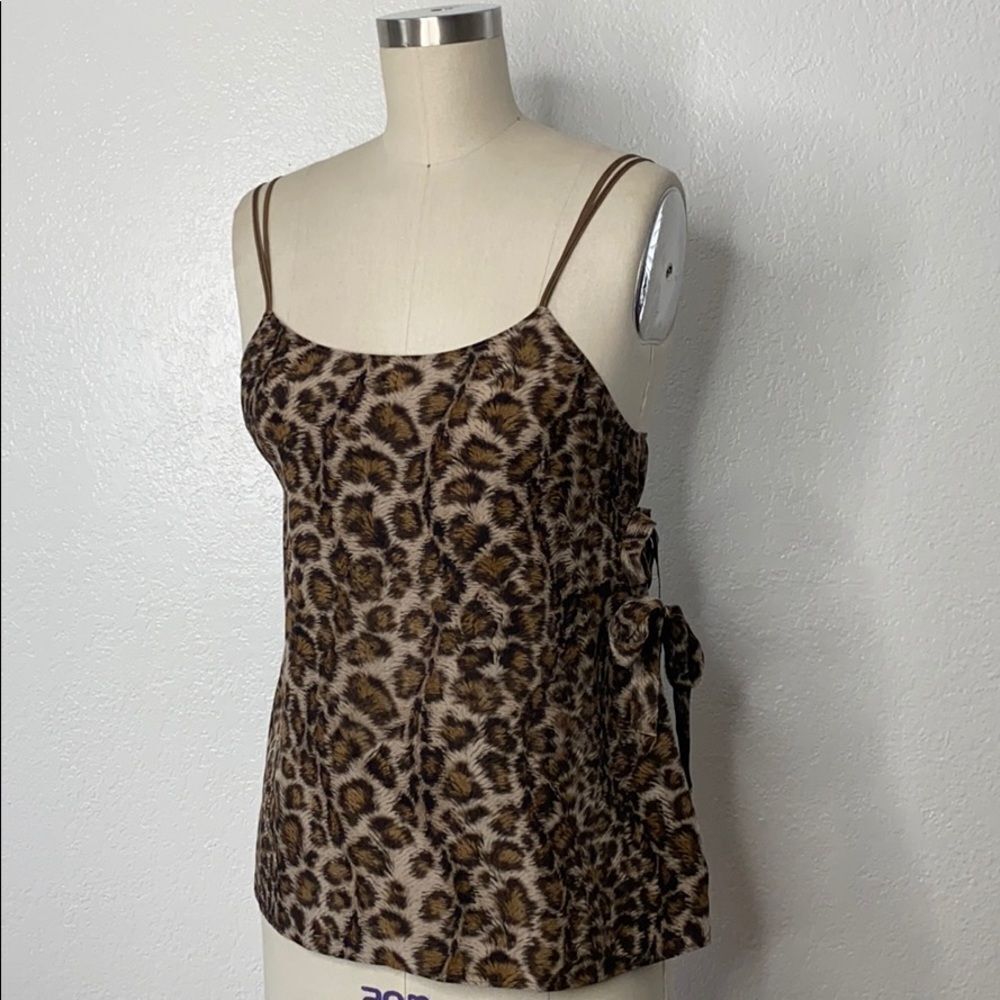 Helmut Lang animal print leopard top S